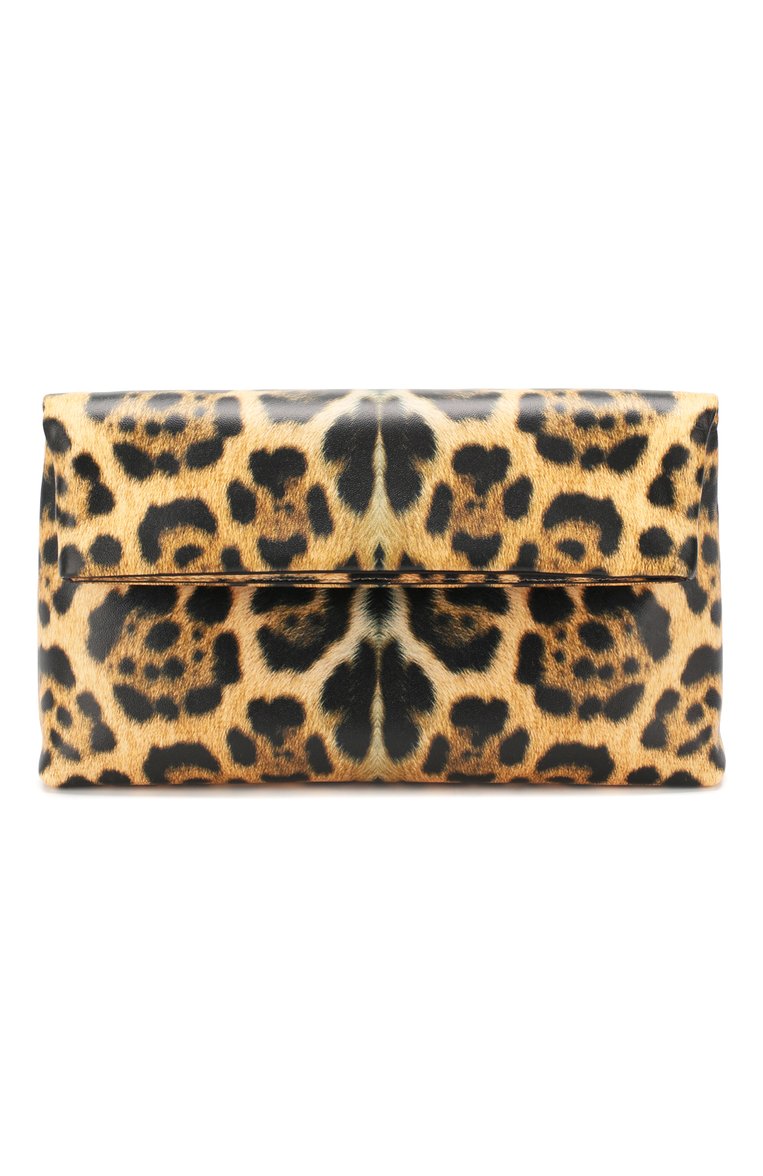 Женский клатч DRIES VAN NOTEN леопардового цвета, арт. 201-31502-551 | Фото 1 (Размер: medium; Материал: Натуральная кожа; Женское Кросс-КТ: Клатч-клатчи)