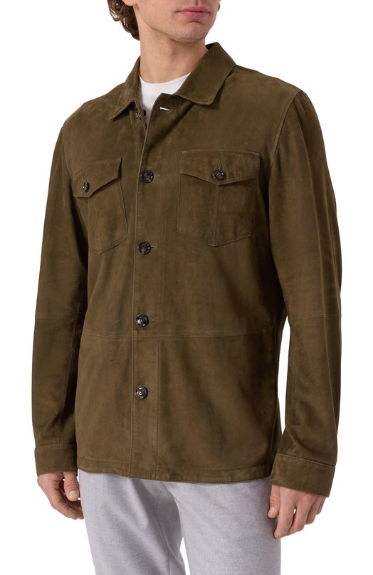 Замшевая куртка-рубашка Windsor 0LEAN02-L/1300168 Хаки  0LEAN02-L/1300168 Фото 3
