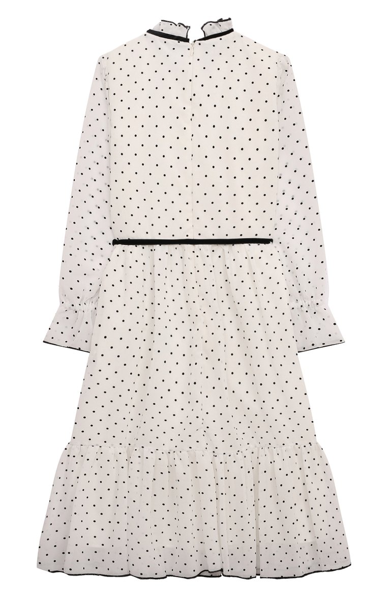 Детское платье DESIGNERS CAT белого цвета, арт. 100000K01001733/P0IS DRESS/14A-16A | Фото 2 (Материал подклада: Хлопок; Материал сплава: Проставлено; Рукава: Длинные; Материал внешний: Синтетический материал; Драгоценные камни: Проставлено; Девочки Кросс-КТ: Платье-одежда; Случай: Формальный; Ростовка одежда: 16 лет | 164 см)