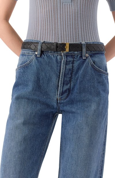 Кожаный ремень BOTTEGA VENETA черного цвета по цене 78650 руб., арт. 799048/V4R43, фото 2 Кожаный ремень BOTTEGA VENETA, арт. 799048/V4R43, фото 2