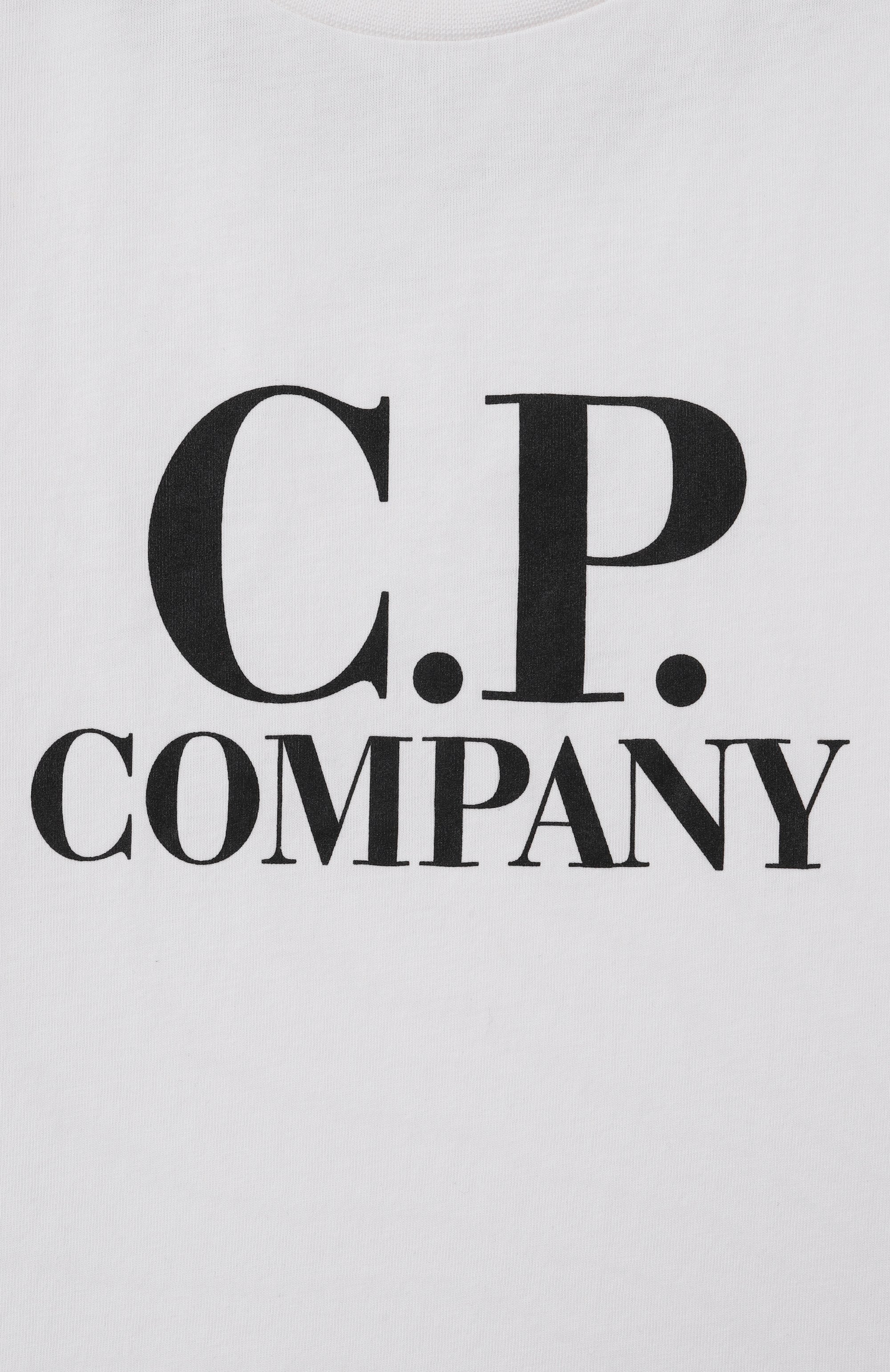 Хлопковая футболка C.P. COMPANY белого цвета по цене 7530 руб., арт. CNM006/LAA17/4-8, фото 3 Хлопковая футболка C.P. COMPANY, арт. CNM006/LAA17/4-8, фото 3