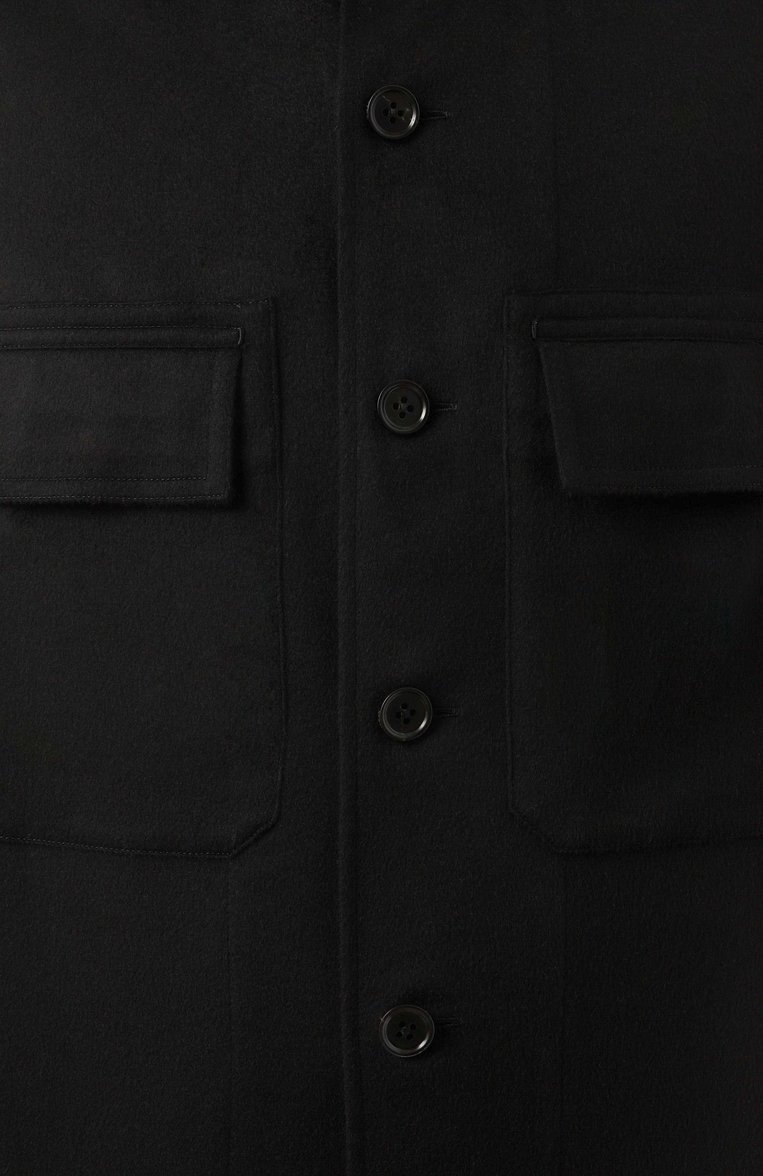 Мужская кашемировая куртка-рубашка ZEGNA черного цвета, арт. S0T6B/E8V46 | Фото 5 (Материал подклада: Синтетический материал; Рукава: Длинные; Длина (верхняя одежда): Короткие; Материал внешний: Кашемир, Шерсть; Кросс-КТ: Легкие; Мужское Кросс-КТ: Куртка-рубашка, шерсть и кашемир; Стили: Кэжуэл; Автоматизация ТО: Проставлено; Автоматизация состава: Проставлено)