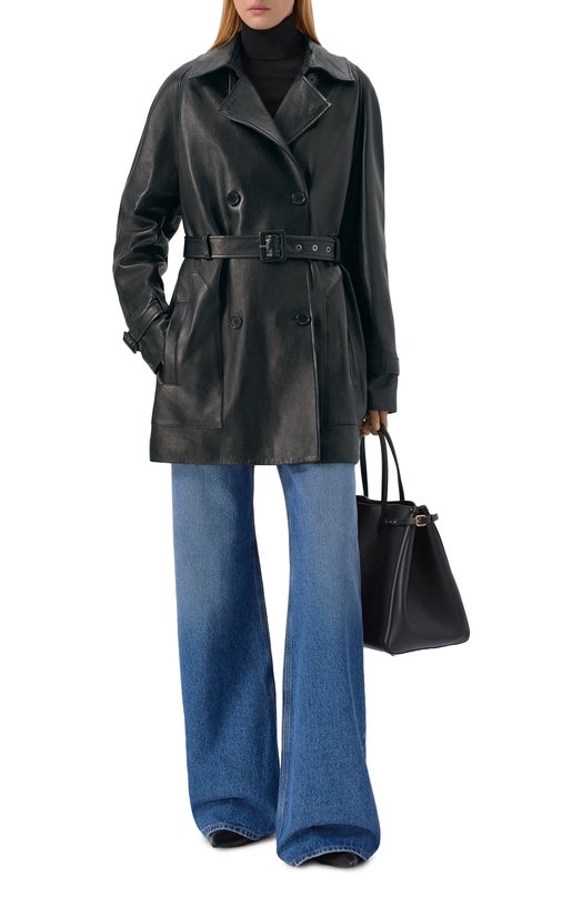 Кожаный тренч MVST ZBKB-Y139-4/Z2763-1 Чёрный  ZBKB-Y139-4/Z2763-1 Фото 2