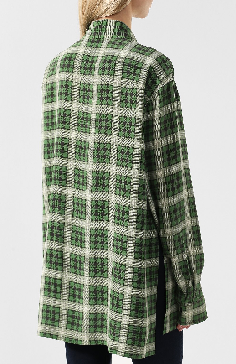 Шелковая рубашка MARC JACOBS (THE) зеленого цвета по цене 34100 руб., арт. M4007811, фото 4 Шелковая рубашка MARC JACOBS (THE), арт. M4007811, фото 4