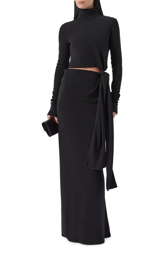 Платье из вискозы Sportmax SPXSC0UT Чёрный  SPXSC0UT Фото 2