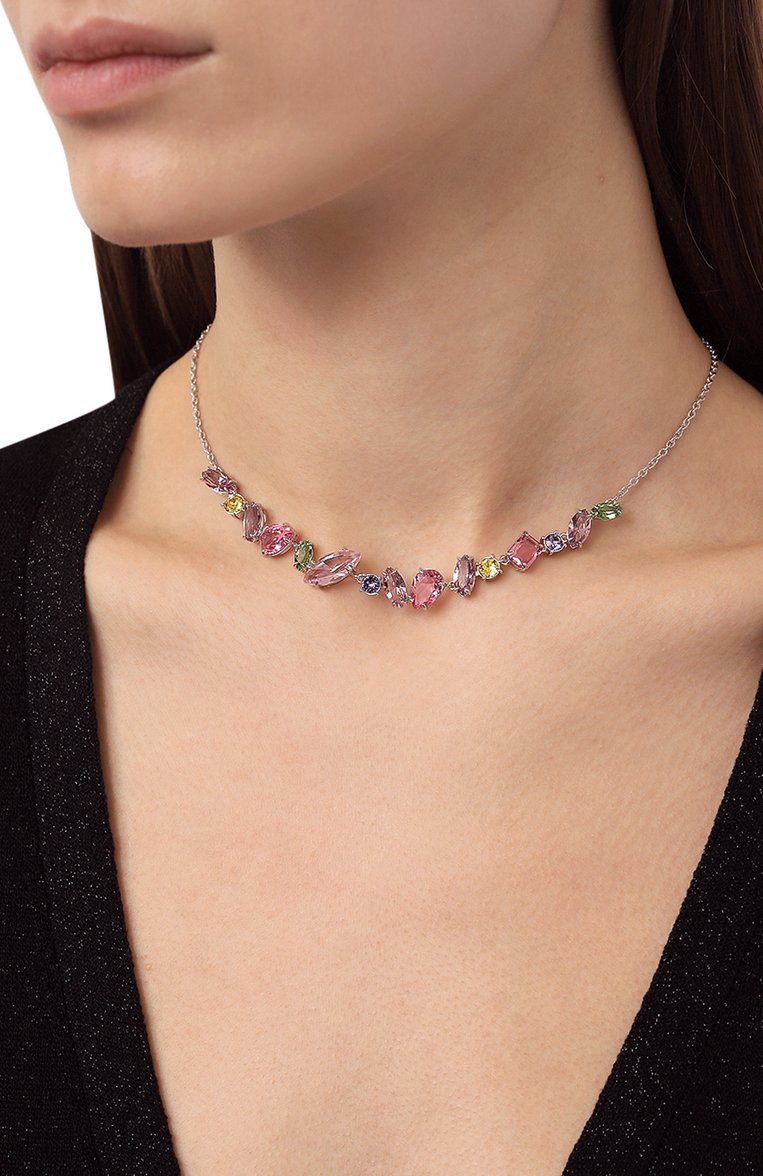 Женское колье gema SWAROVSKI разноцветного цвета, арт. 5658398 | Фото 2 (Нос: Не проставлено; Региональные ограничения белый список (Axapta Mercury): Не проставлено; Материал: Металл, Кристаллы)