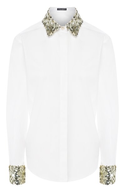 Женская хлопковая рубашка DOLCE & GABBANA, арт. F5L31T/FUEAJ