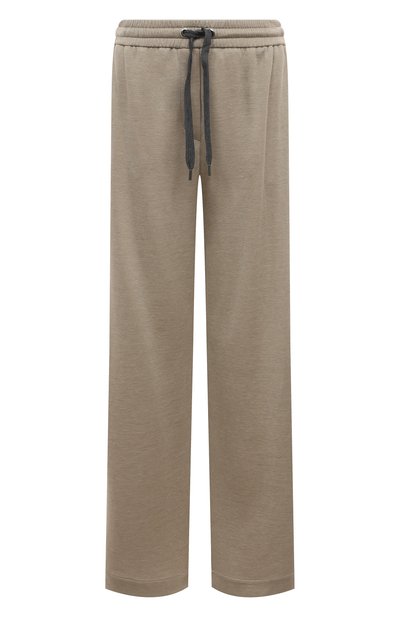 Женские брюки из хлопка и шелка BRUNELLO CUCINELLI, арт. MD828SM689