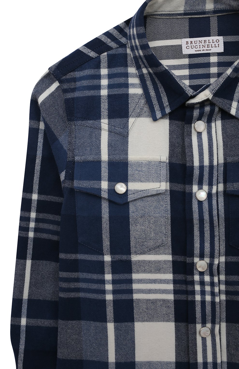 Хлопковая рубашка BRUNELLO CUCINELLI, арт. BY615C360A, фото 3