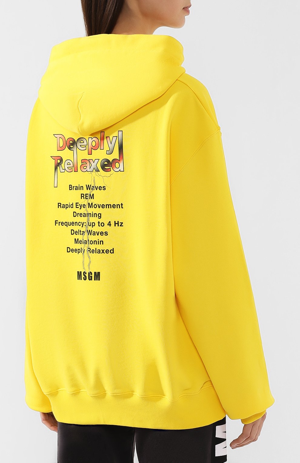 Хлопковое худи MSGM желтого цвета по цене 24500 руб., арт. 2642MDM250X 195299, фото 4 Хлопковое худи MSGM, арт. 2642MDM250X 195299, фото 4