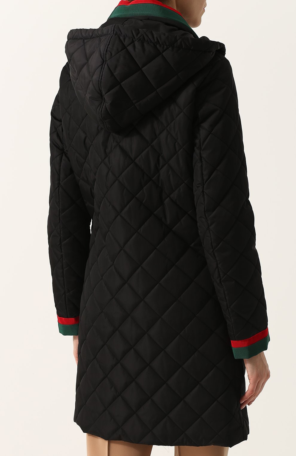 Приталенное стеганое пальто с капюшоном GUCCI, арт. 473850/ZJZ36, фото 4