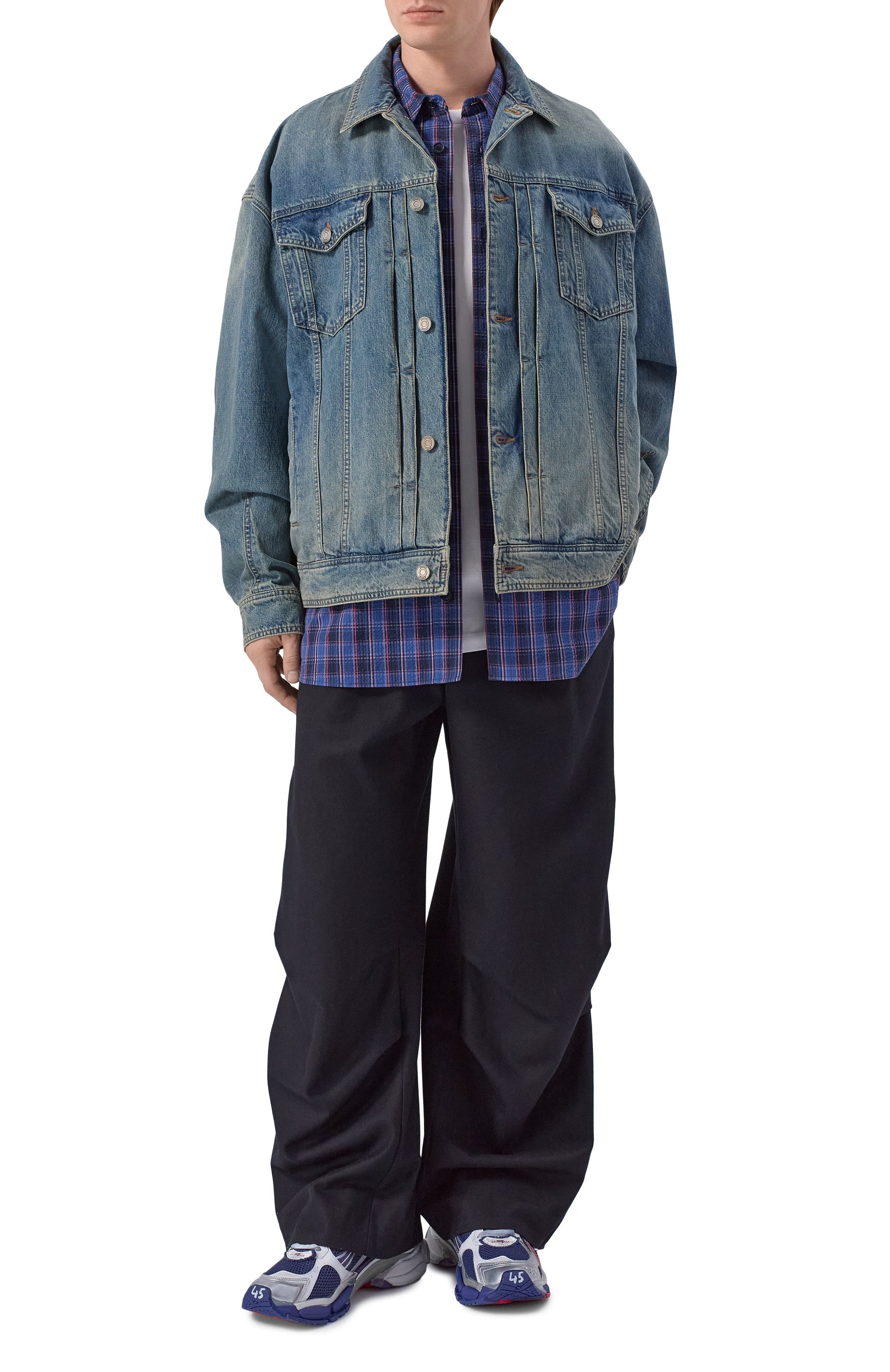 Джинсовая куртка JUUN.J голубого цвета по цене 89950 руб., арт. JC6239PD1, фото 2 Джинсовая куртка JUUN.J, арт. JC6239PD1, фото 2