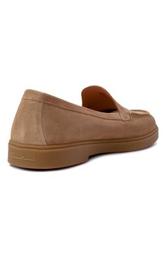 Женские замшевые лоферы SANTONI бежевого цвета, арт. WUYG58856C0KNPYL | Фото 5 (Материал сплава: Проставлено; Материал внутренний: Натуральная кожа; Драгоценные камни: Проставлено; Материал внешний: Натуральная кожа, Замша; Подошва: Платформа; Каблук высота: Низкий)