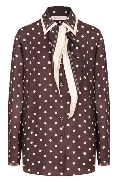 Женская шелковая рубашка ZIMMERMANN, арт. 8882TS26R