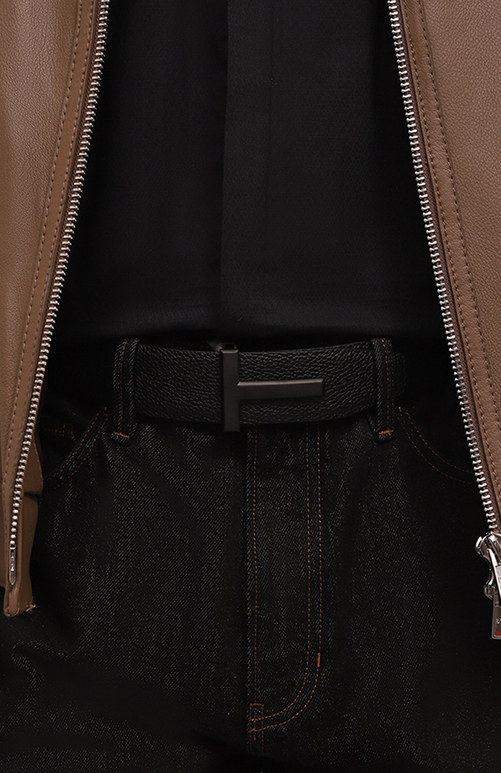 Кожаный ремень TOM FORD черного цвета по цене 94150 руб., арт. TB178-LCL236L, фото 2 Кожаный ремень TOM FORD, арт. TB178-LCL236L, фото 2