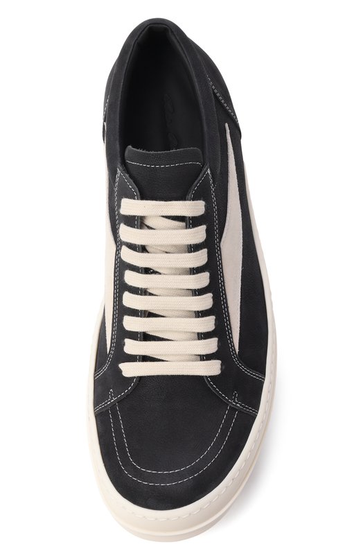 Кеды Temple Vintage из нубука Rick Owens RU01F2897/LCNWLV Чёрный  RU01F2897/LCNWLV Фото 5