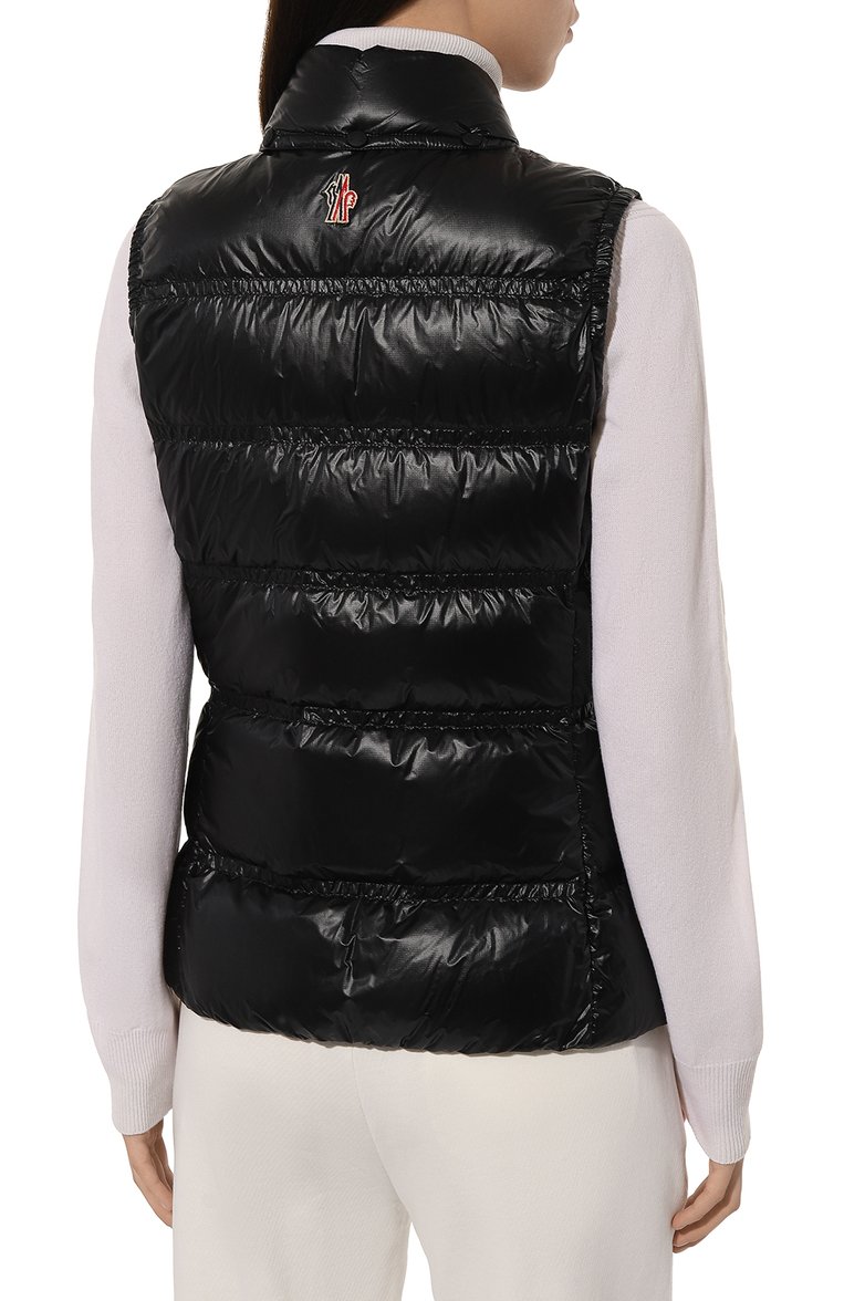 Женский утепленный жилет moye MONCLER GRENOBLE черного цвета, арт. 1A000-36-539YL | Фото 4 (Материал внешний: Синтетический материал; Материал подклада: Синтетический материал; Длина (верхняя одежда): Короткие; Кросс-КТ: Утепленные, Куртка; Стили: Кэжуэл)