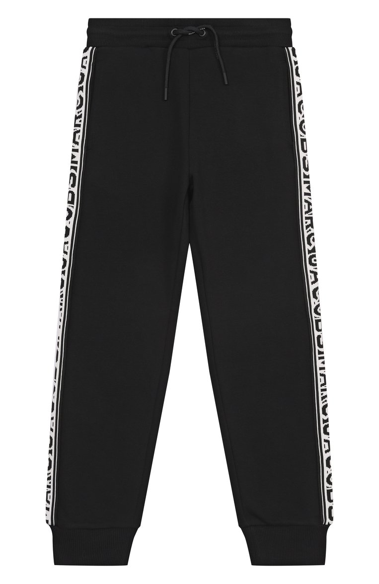 Детские хлопковые джоггеры MARC JACOBS (THE) черного цвета, арт. W60469 | Фото 1 (Материал внешний: Хлопок; Нос: Не проставлено; Девочки Кросс-КТ: Джоггеры-одежда, Брюки-спорт; Автоматизация состава: Проставлено; Ростовка одежда: 3 года | 98 см, 4 года | 104 см, 5 лет | 110 см, 7 лет | 122 см, 2 года | 92 см, 12 лет | 152 см, 9 лет | 134 см)