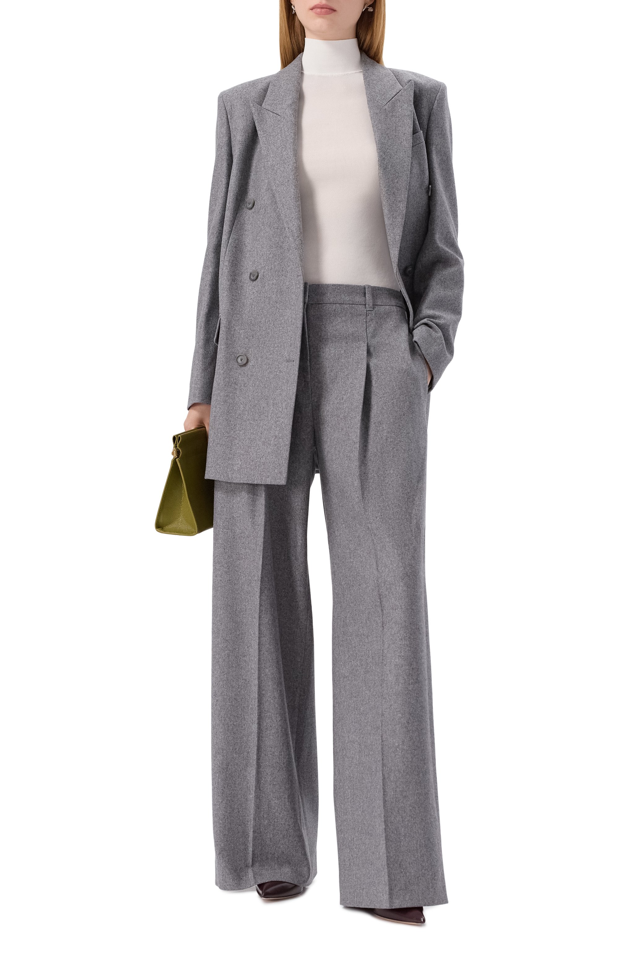 Водолазка из вискозы SELF-PORTRAIT молочного цвета по цене 34850 руб., арт. PF25116TW, фото 2 Водолазка из вискозы SELF-PORTRAIT, арт. PF25116TW, фото 2