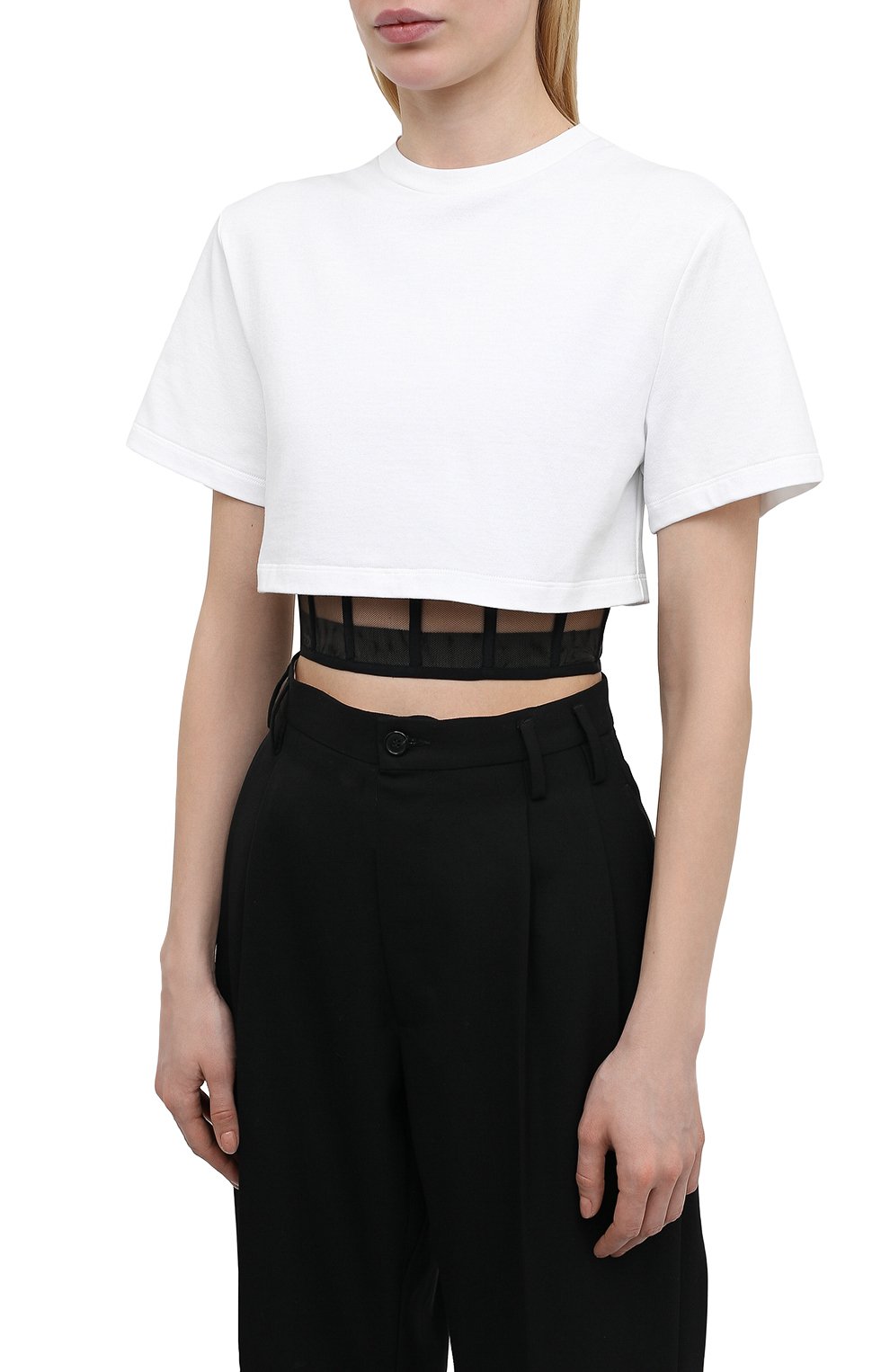 Хлопковая футболка ALEXANDER MCQUEEN, арт. 653743/QLAA6, фото 3