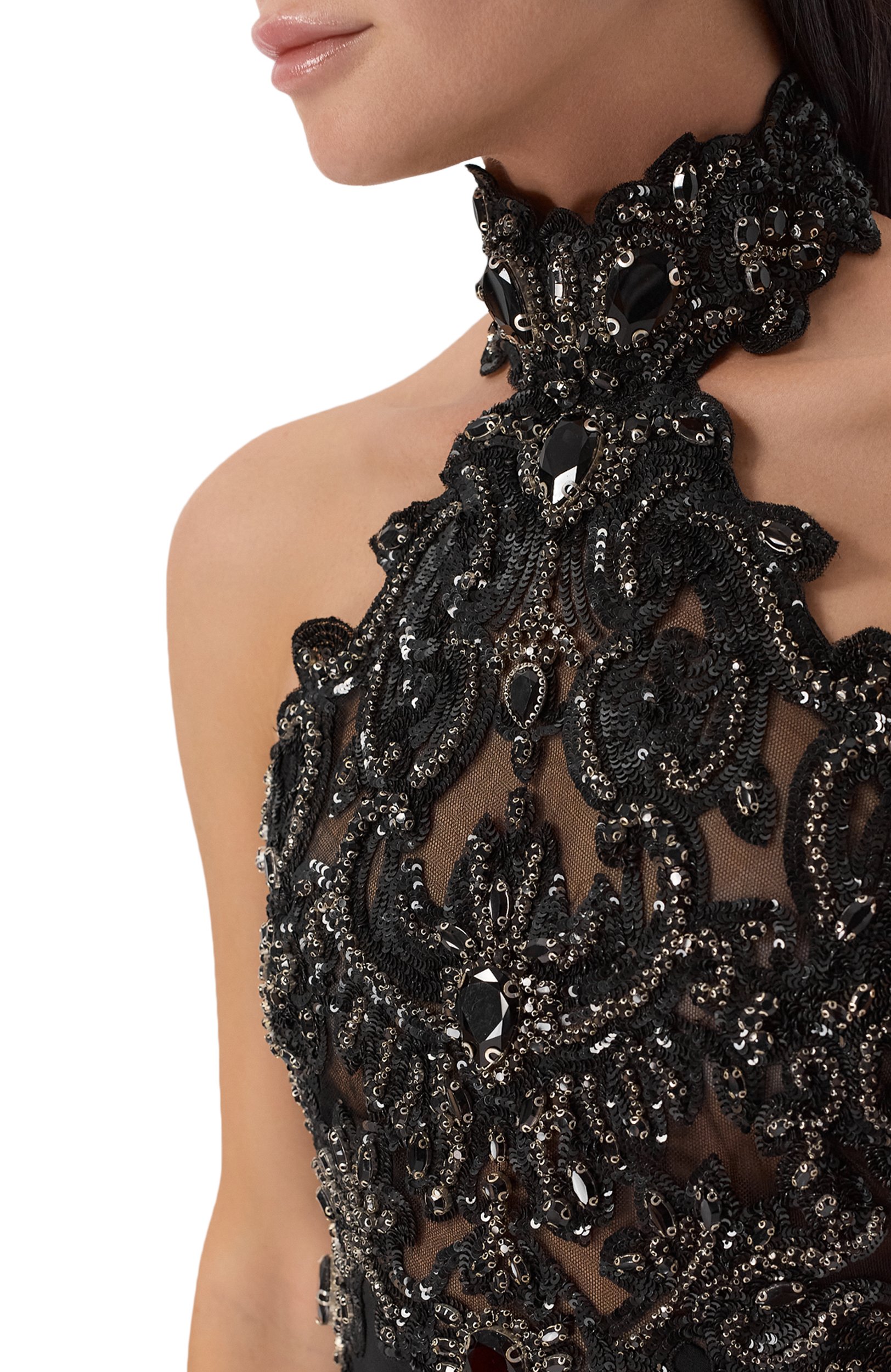 Платье с отделкой пайетками ZUHAIR MURAD, арт. PDR26025/CRCA022, фото 4