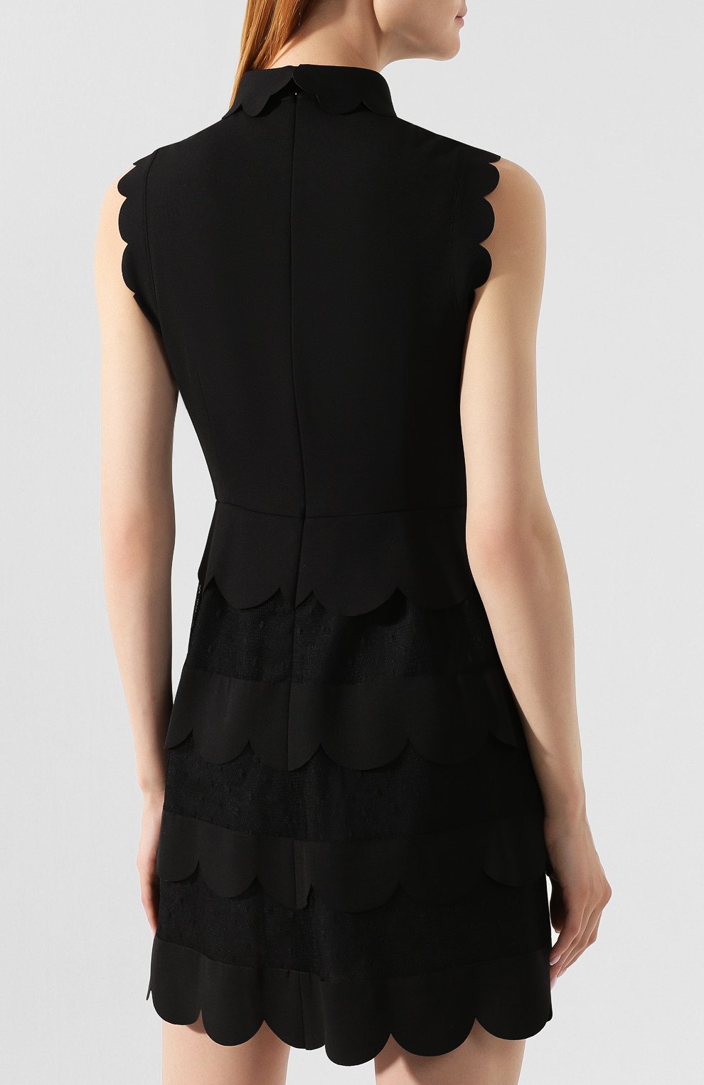 Платье с оборками REDVALENTINO черного цвета по цене 49550 руб., арт. SR3VA3E5/2MG, фото 4 Платье с оборками REDVALENTINO, арт. SR3VA3E5/2MG, фото 4