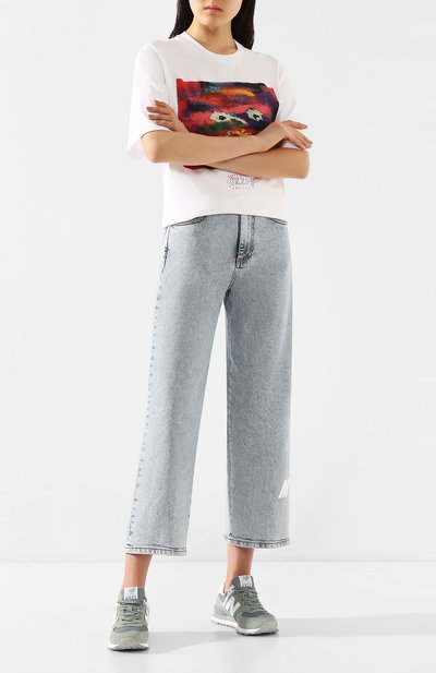 Замшевые кроссовки 574 NEW BALANCE, арт. WL574OAD/B, фото 2