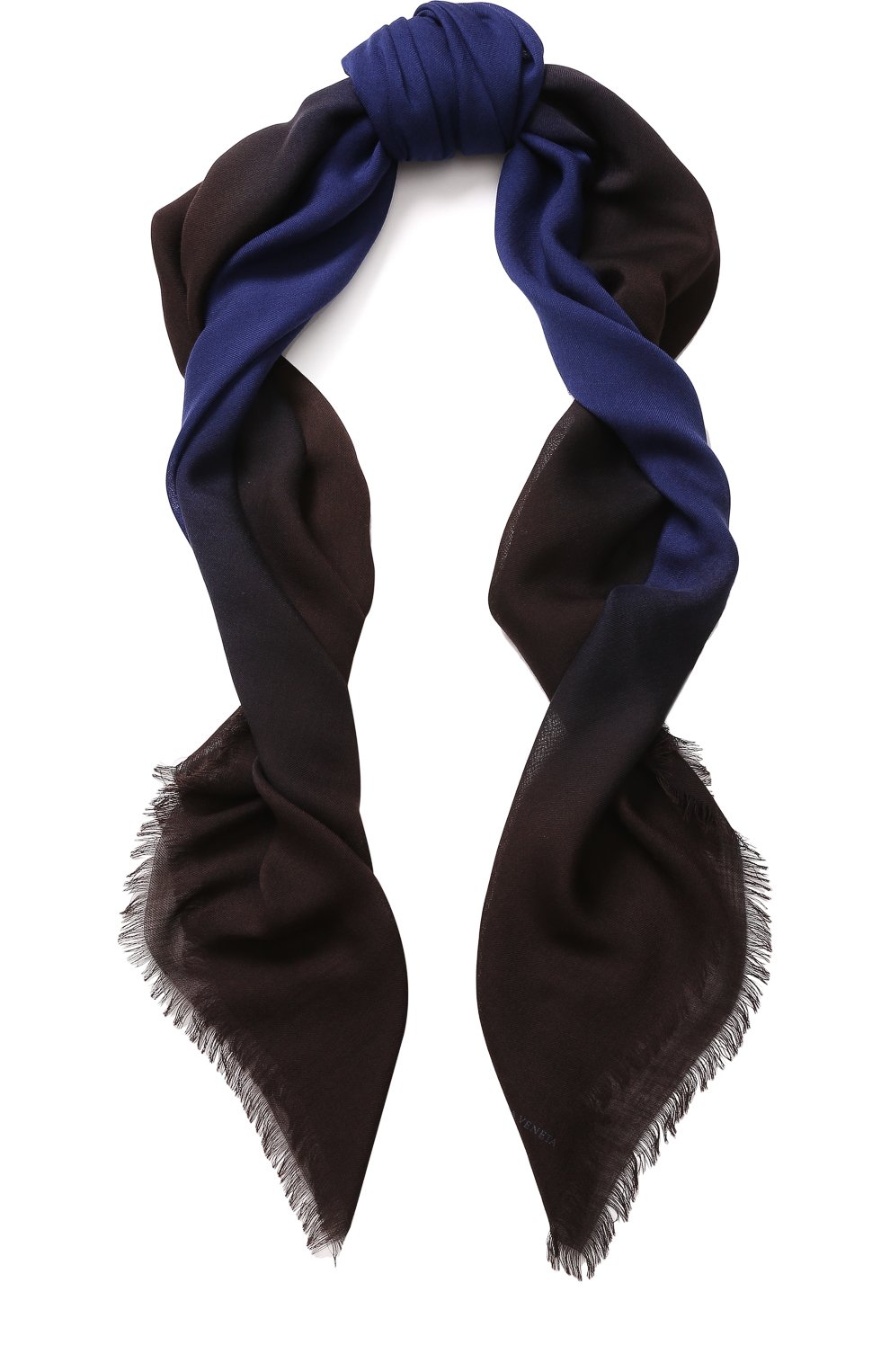 Платок из шерсти с градиентным рисунком BOTTEGA VENETA синего цвета по цене 44250 руб., арт. 351208/3V200, фото 1 Платок из шерсти с градиентным рисунком BOTTEGA VENETA, арт. 351208/3V200, фото 1