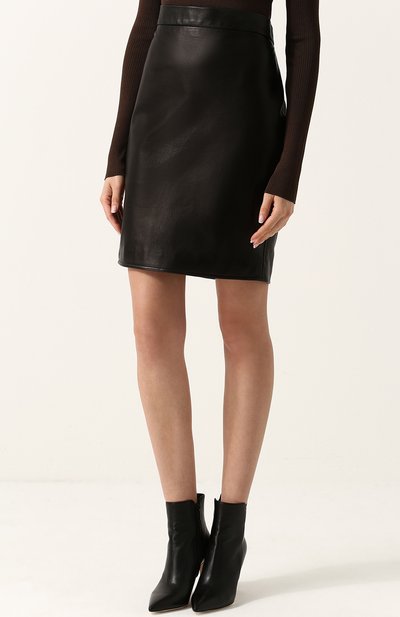Однотонная кожаная мини-юбка TOM FORD, арт. GCL670/T80755, фото 3