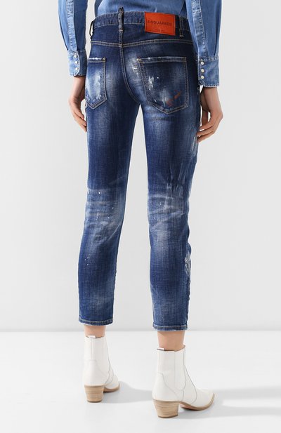 Джинсы DSQUARED2 темно-синего цвета по цене 56650 руб., арт. S75LB0271/S30342, фото 4 Джинсы DSQUARED2, арт. S75LB0271/S30342, фото 4