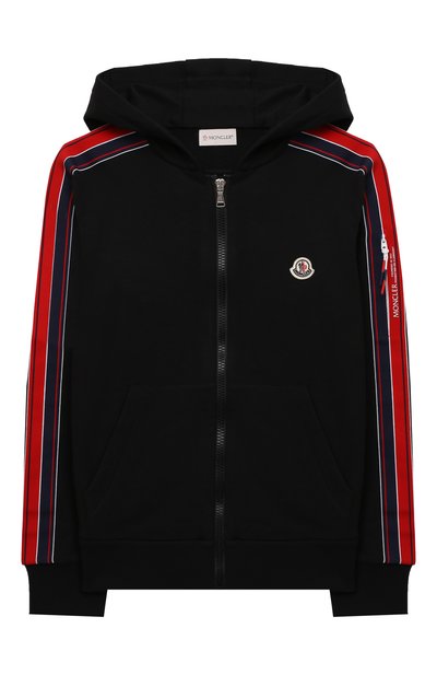 Комплект из толстовки и брюк MONCLER черного цвета по цене 46200 руб., арт. H1-954-8M000-03-809AG/8-10A, фото 2 Комплект из толстовки и брюк MONCLER, арт. H1-954-8M000-03-809AG/8-10A, фото 2