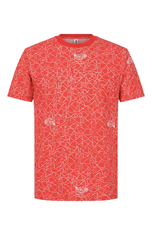 Хлопковая футболка Moschino A0703/9311 Красный A0703/9311