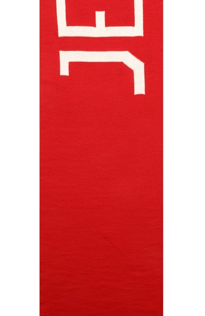 Шерстяной шарф JET SET красного цвета по цене 25100 руб., арт. 2523/199400, фото 4 Шерстяной шарф JET SET, арт. 2523/199400, фото 4