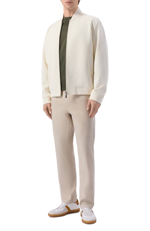 Брюки изо льна и хлопка Bogner 18417335 Бежевый  18417335 Фото 2