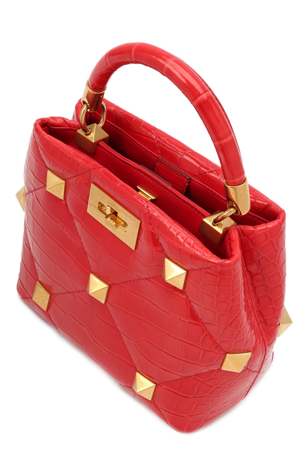 Сумка roman stud small из кожи аллигатора VALENTINO, арт. WW2B0I97/SXY/AMIS, фото 4