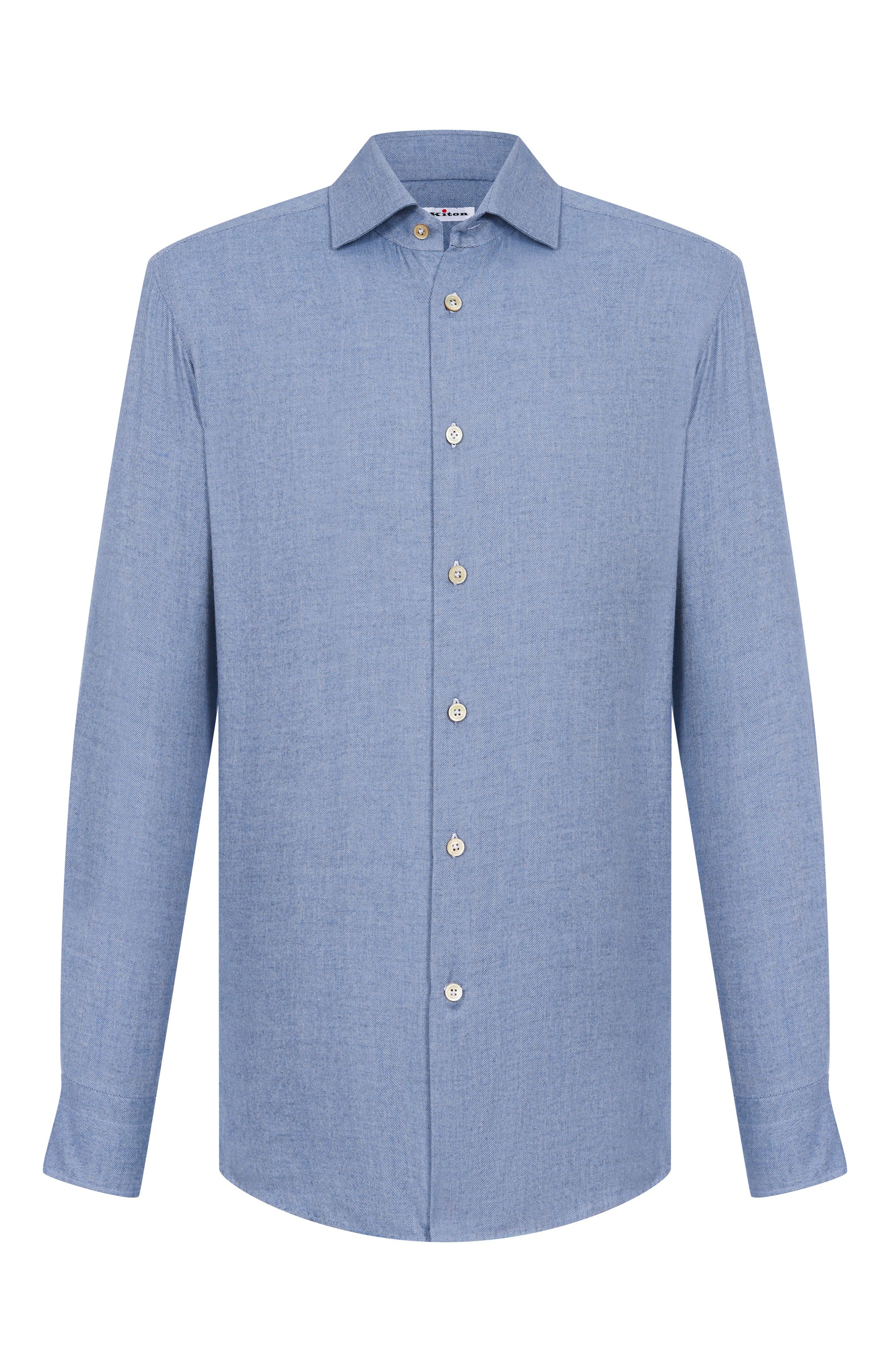 Рубашка из хлопка и лиоцелла KITON, арт. UCCH0944003, фото 1
