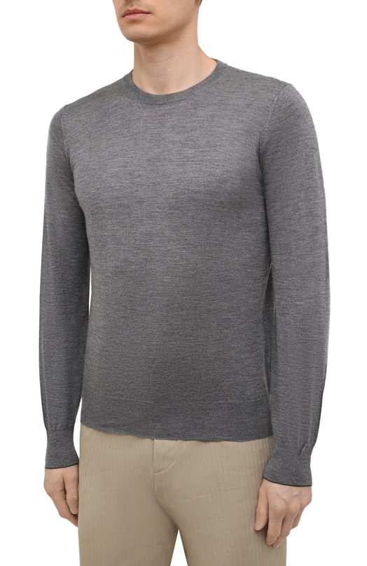 Джемпер из кашемира и шелка Brunello Cucinelli M2300100 Серый  M2300100 Фото 3