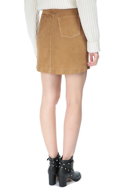 Замшевая мини-юбка на заклепках 7 FOR ALL MANKIND, арт. SY3T500TA, фото 4