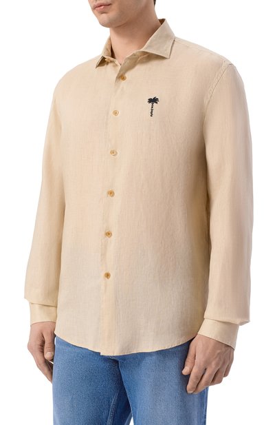 Льняная рубашка PALM ANGELS, арт. PMGE04NS26FAB001, фото 3