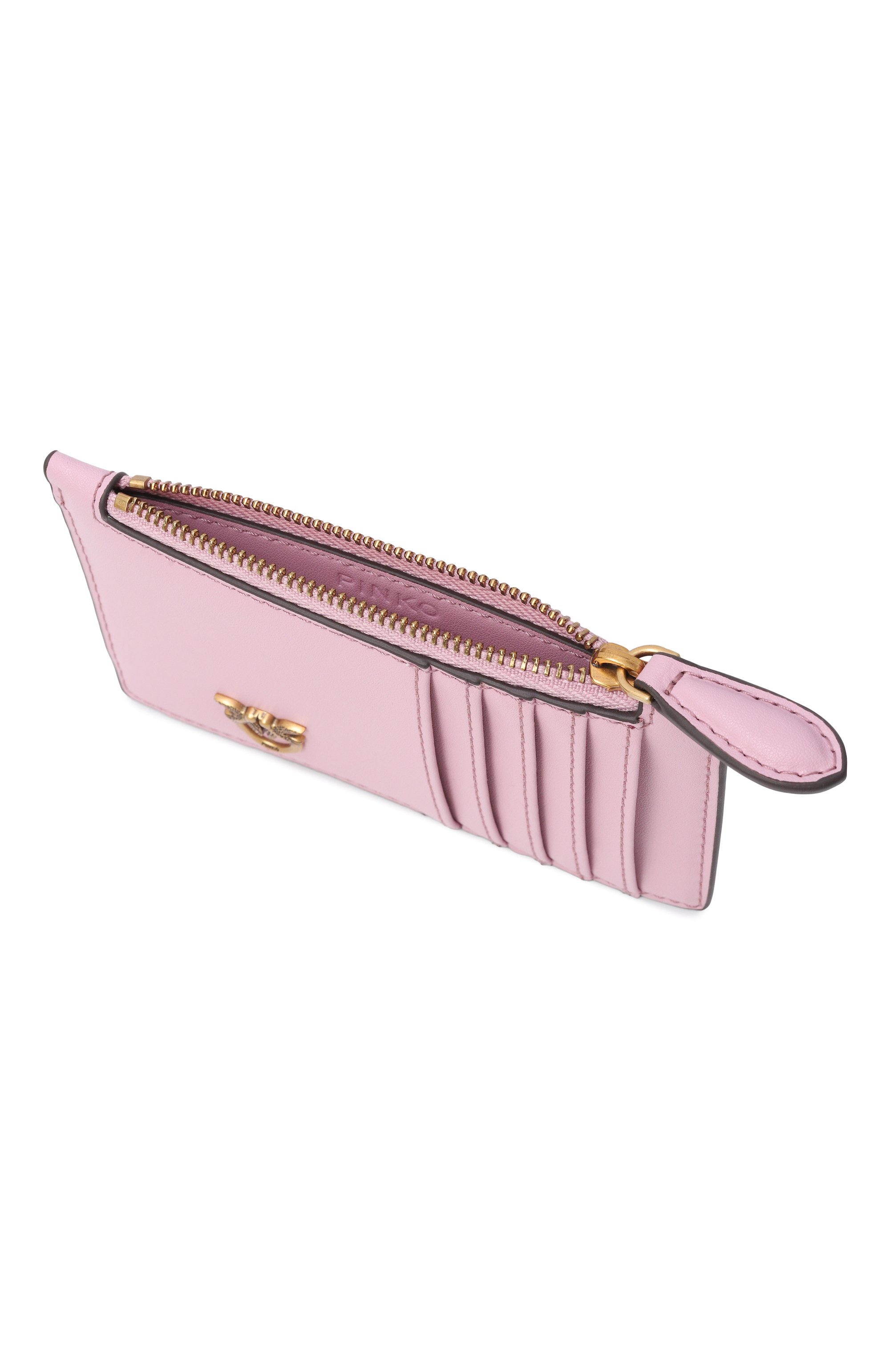 Кожаный футляр для кредитных карт PINKO светло-розового цвета по цене 9480 руб., арт. 100251/A0F1, фото 3 Кожаный футляр для кредитных карт PINKO, арт. 100251/A0F1, фото 3