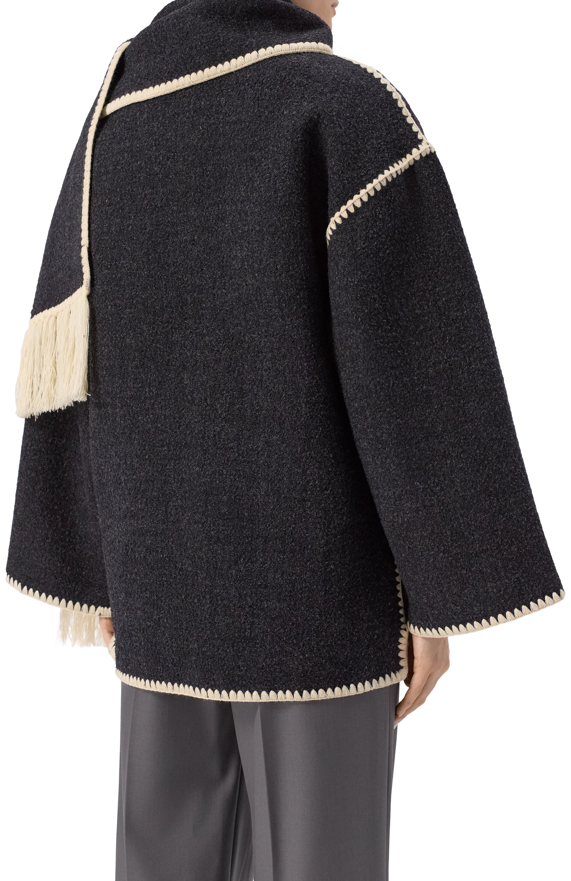 Шерстяное полупальто TOTEME, арт. 244-WR0918-FB0292, фото 4