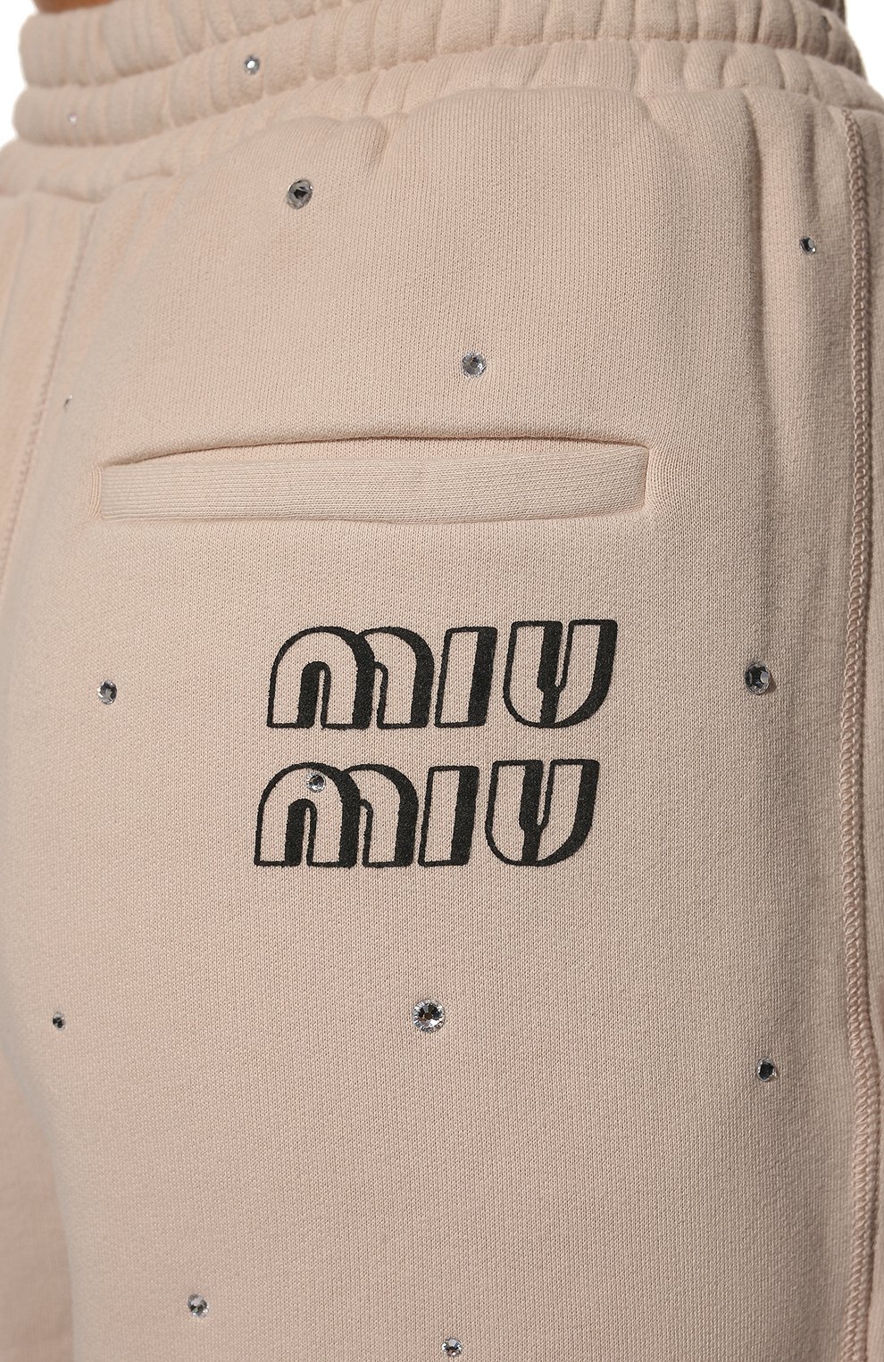 Хлопковые джоггеры MIU MIU, арт. MJP224-1ZFR-F0036, фото 5