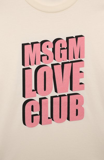 Хлопковая футболка MSGM KIDS, арт. F4MSJGTH212, фото 3