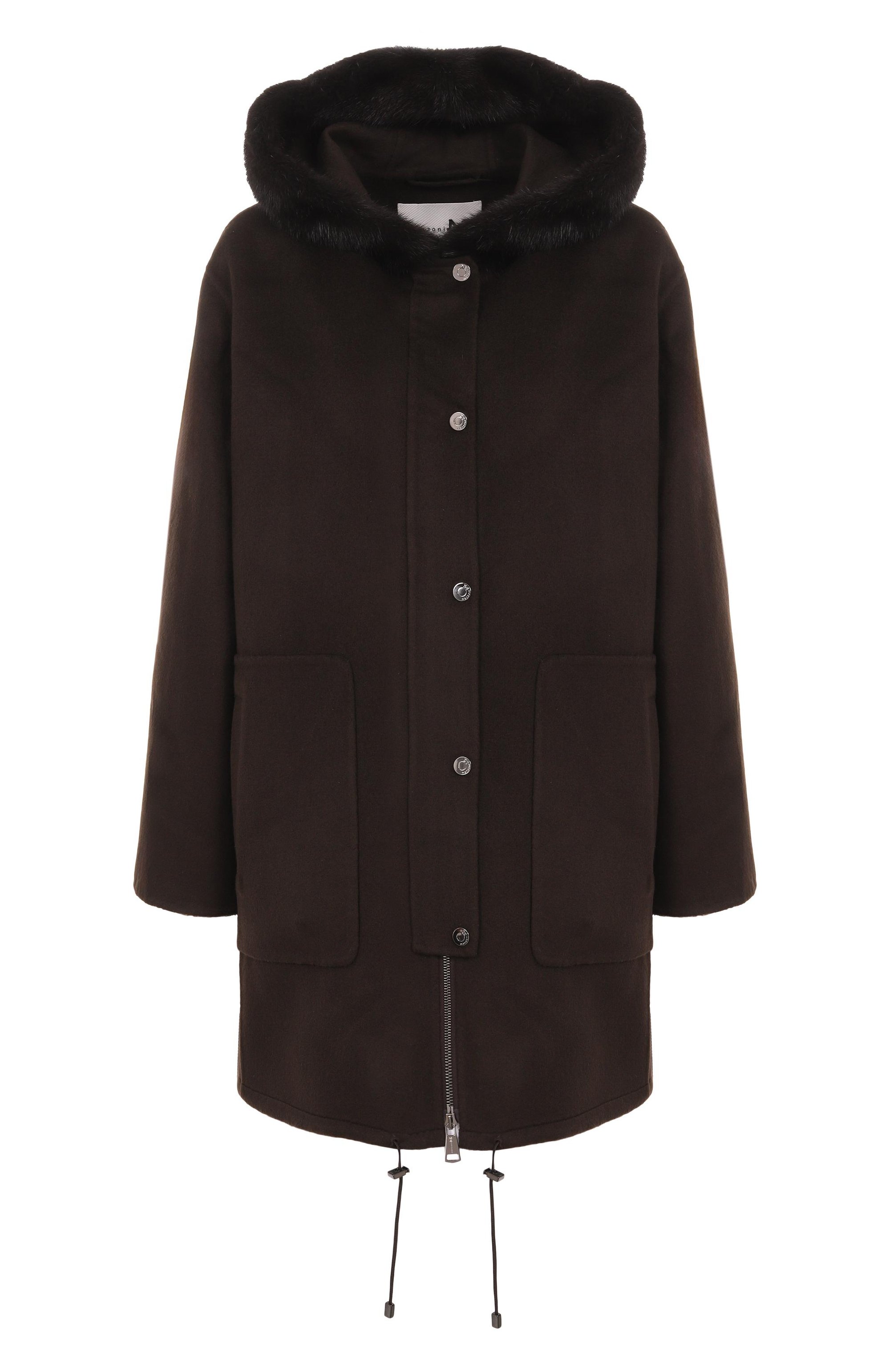 Парка из шерсти и кашемира MANZONI24, арт. 25M1574-DB1V/48, фото 1