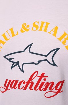 Мужская хлопковая футболка PAUL&SHARK белого цвета, арт. C0P1006/3XL-6XL | Фото 5 (Рукава: Короткие; Принт: С принтом; Длина (для топов): Удлиненные; Материал сплава: Проставлено; Материал внешний: Хлопок; Драгоценные камни: Проставлено; Размерность: Маломерит; Стили: Кэжуэл)