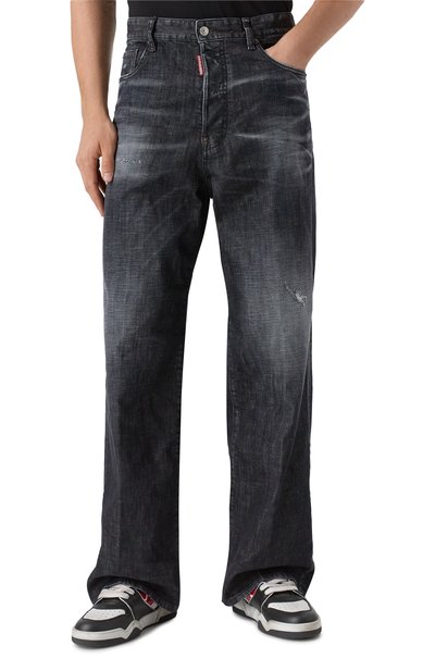 Джинсы loose DSQUARED2 темно-серого цвета по цене 67500 руб., арт. S74LB1717/S30357, фото 3 Джинсы loose DSQUARED2, арт. S74LB1717/S30357, фото 3