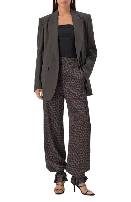 Шелковый жакет Saint Laurent 805576/Y7I21 Серый  805576/Y7I21 Фото 2