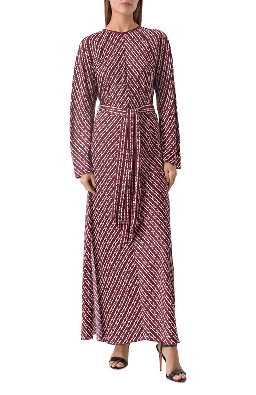 Атласное платье Forte_forte 13625_MY DRESS Бордовый  13625_MY DRESS Фото 3