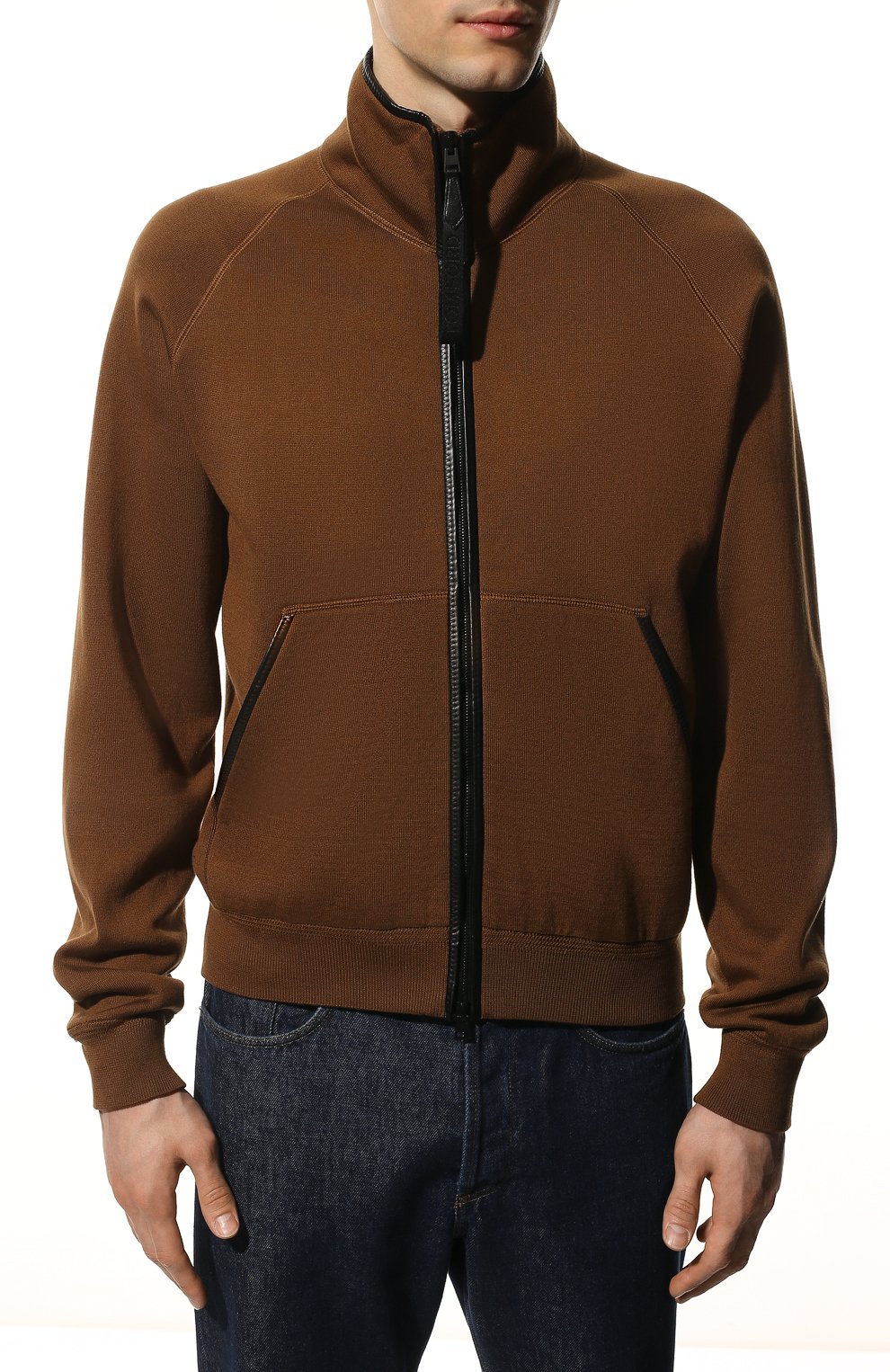 Кардиган из хлопка и кашемира TOM FORD коричневого цвета по цене 268500 руб., арт. BYF22/TFKG54, фото 3 Кардиган из хлопка и кашемира TOM FORD, арт. BYF22/TFKG54, фото 3