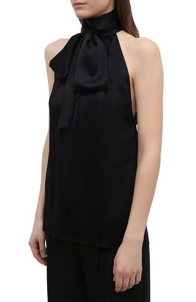 Топ SAINT LAURENT черного цвета по цене 120500 руб., арт. 652320/Y3C67, фото 3 Топ SAINT LAURENT, арт. 652320/Y3C67, фото 3